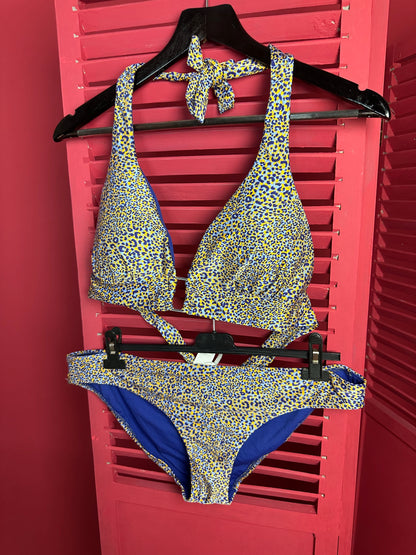 Set Seafolly bikini & jumpsuit panterprint paars/geel - Maat L/XL