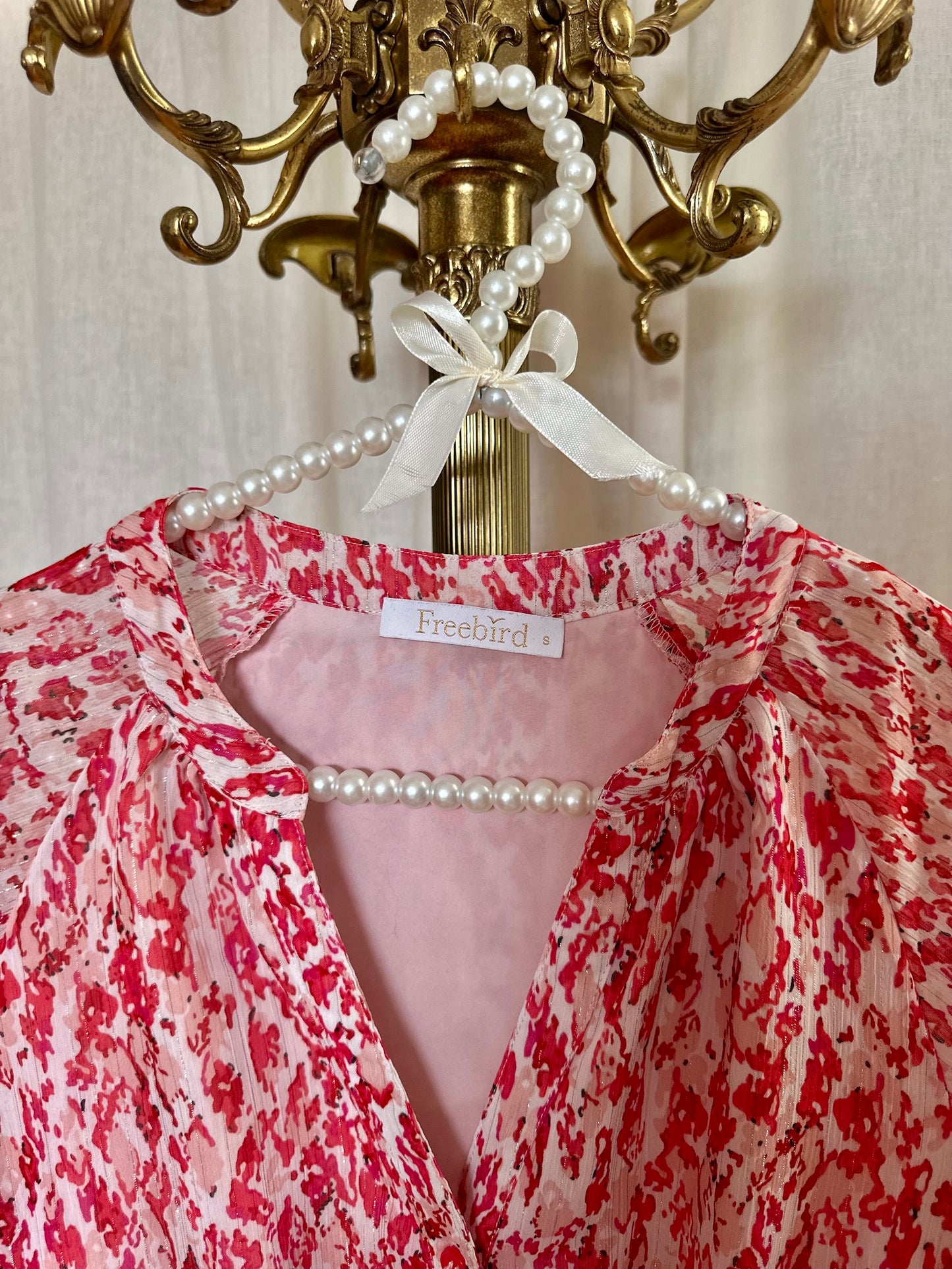 Jurk Freebird roze, rood - Maat S