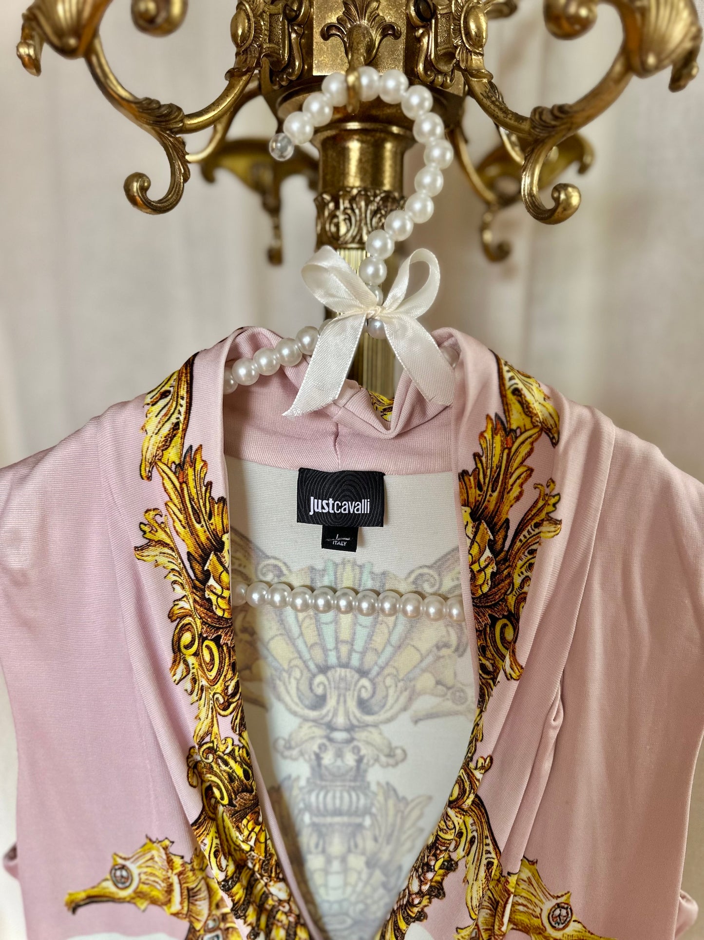 Jurk Just Cavalli lichtroze - Maat L