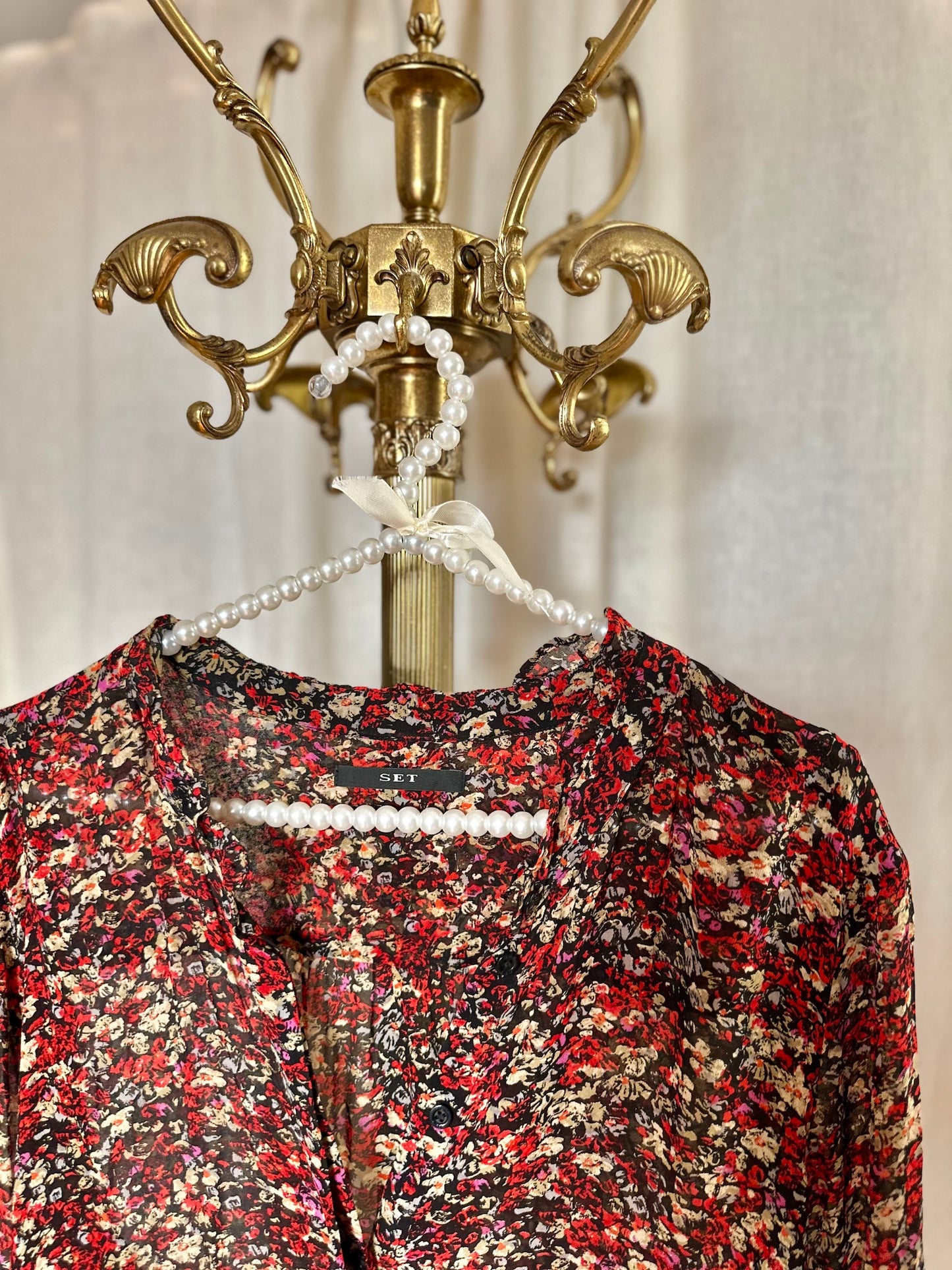 Jurk Set print rood - Maat 42