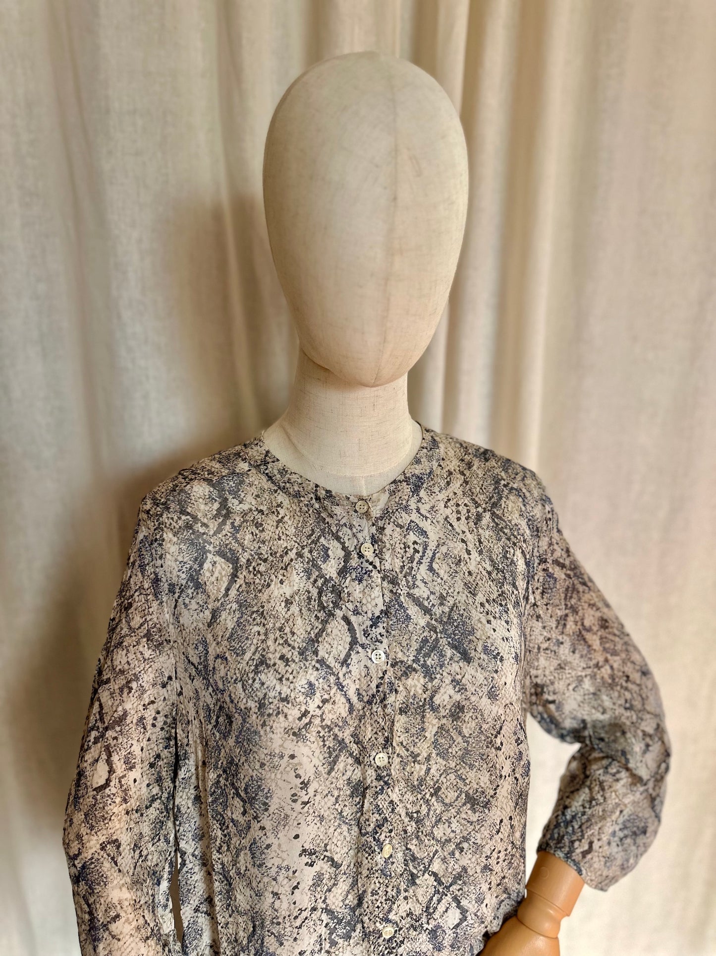 Jurk Set slangenprint wit - Maat 42