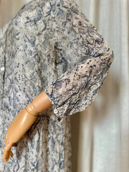 Jurk Set slangenprint wit - Maat 42