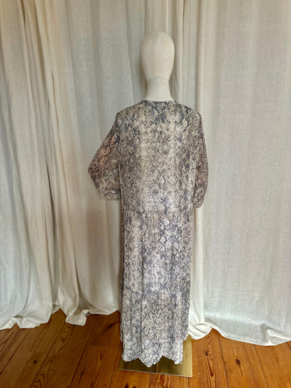 Jurk Set slangenprint wit - Maat 42