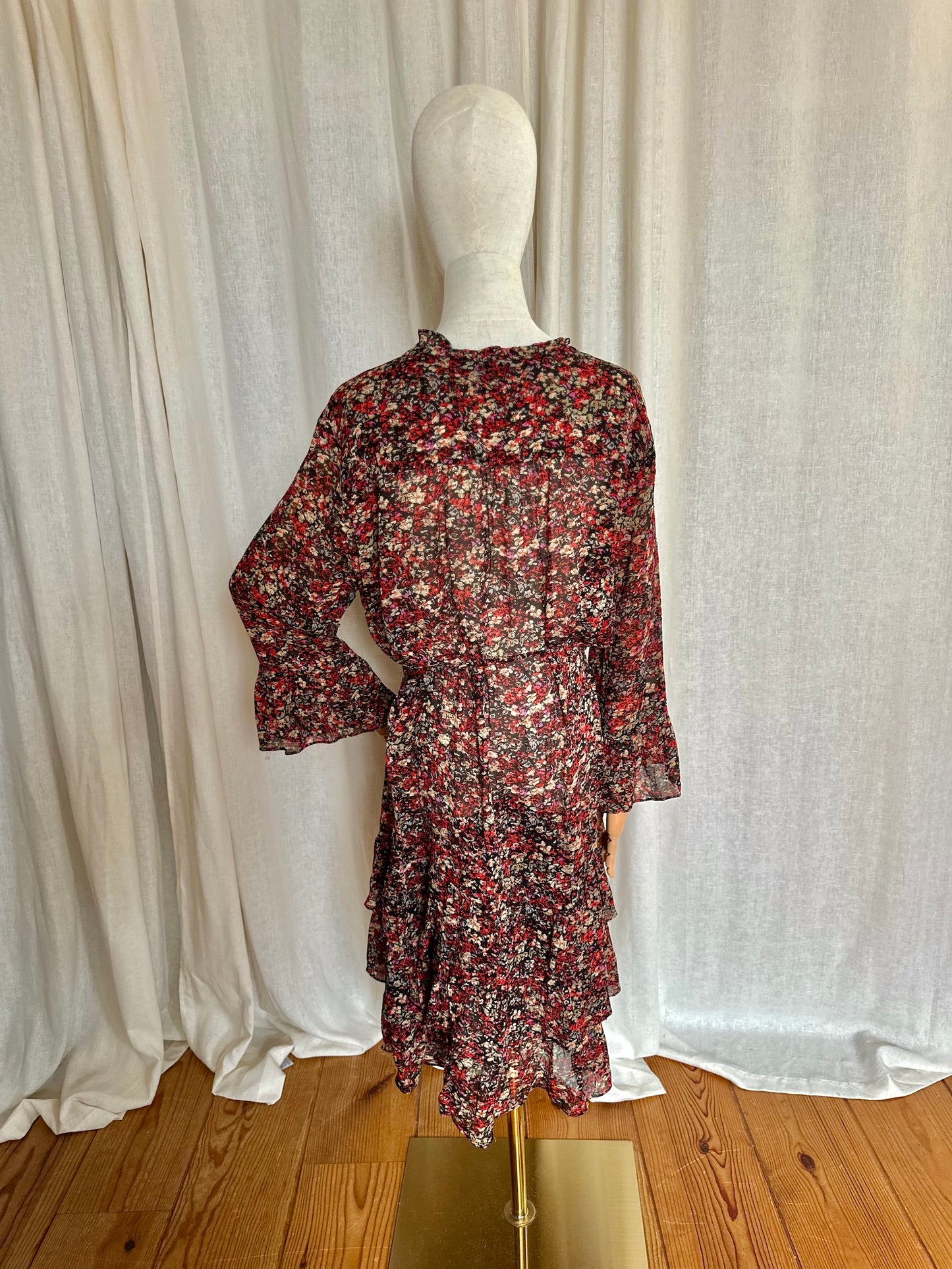 Jurk Set print rood - Maat 42
