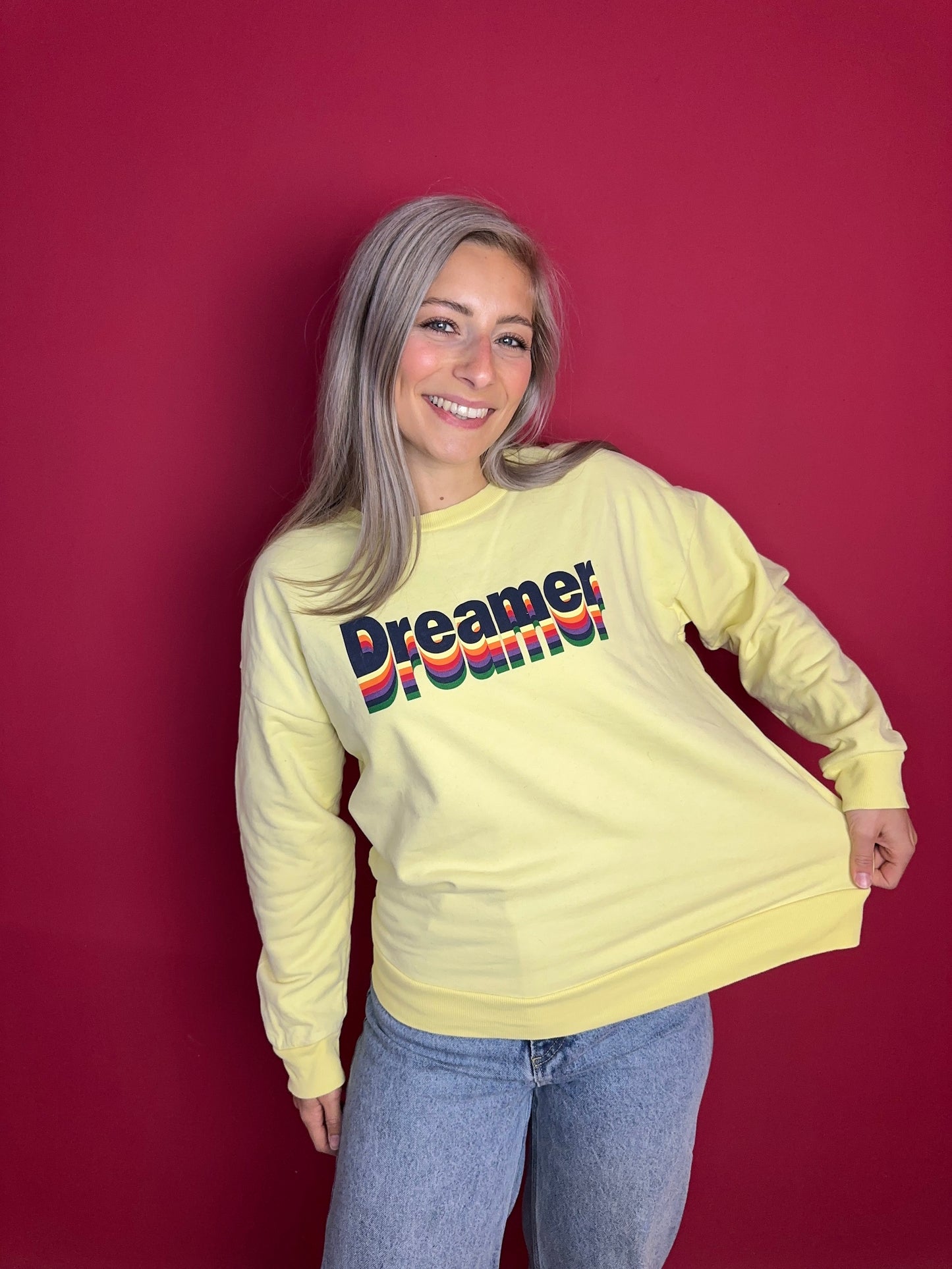 Sweater SET dreamer lichtgeel - Maat 42