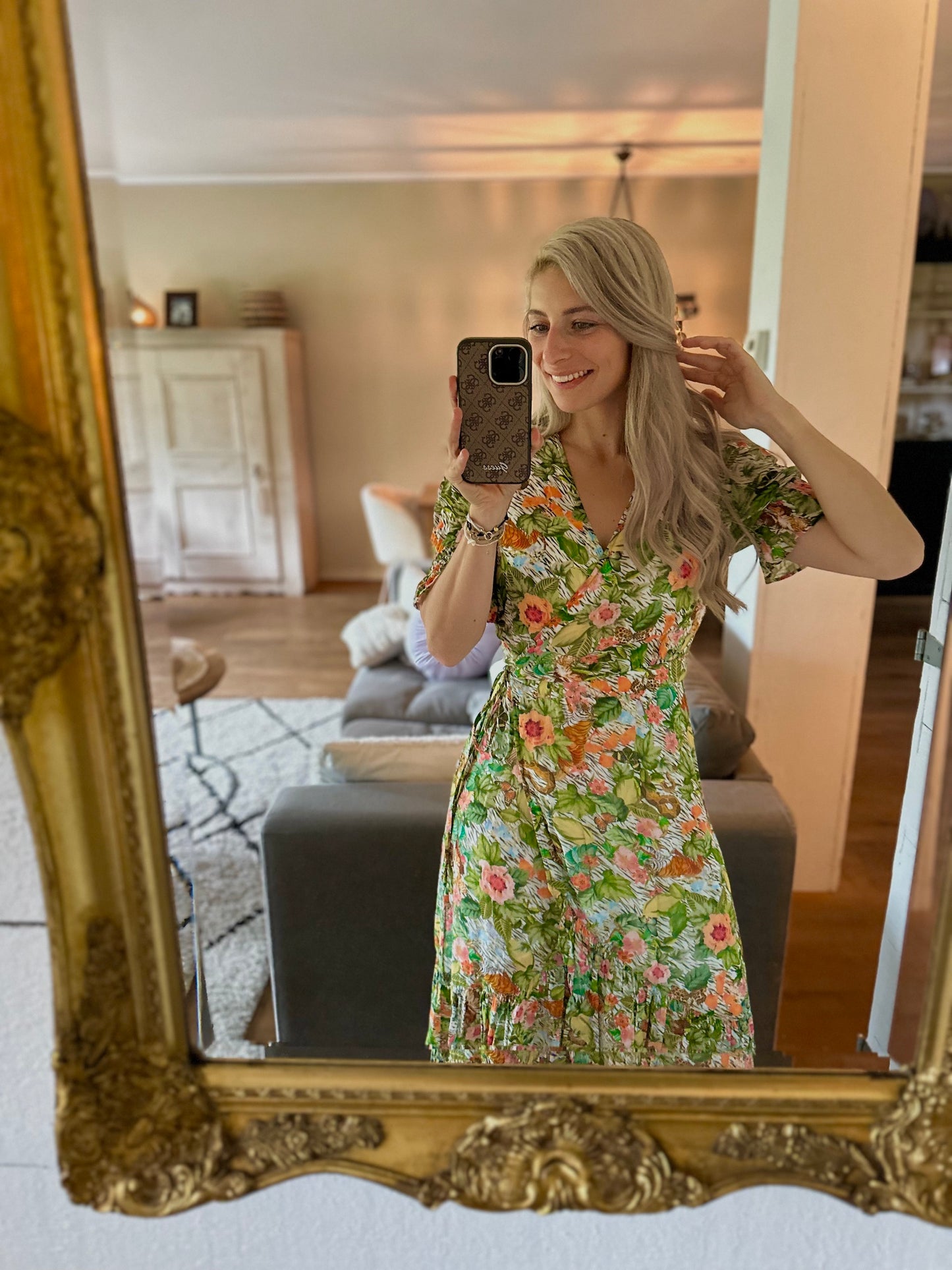 Jurk Alix print meerkleurig - Maat M