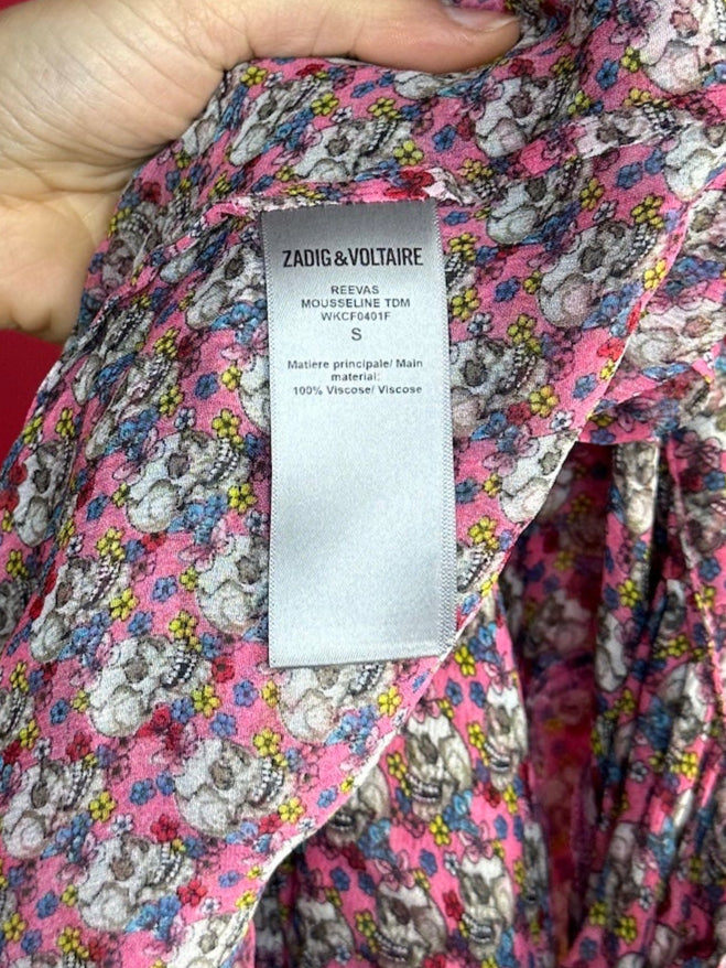 Jurk Zadig & Voltaire Reevas Mousseline roze - Maat S