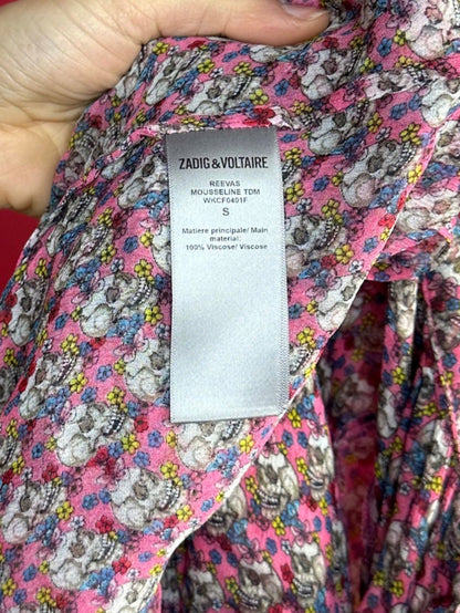 Jurk Zadig & Voltaire Reevas Mousseline roze - Maat S