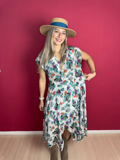 Jurk IRO Plauna print meerkleurig - Maat 36