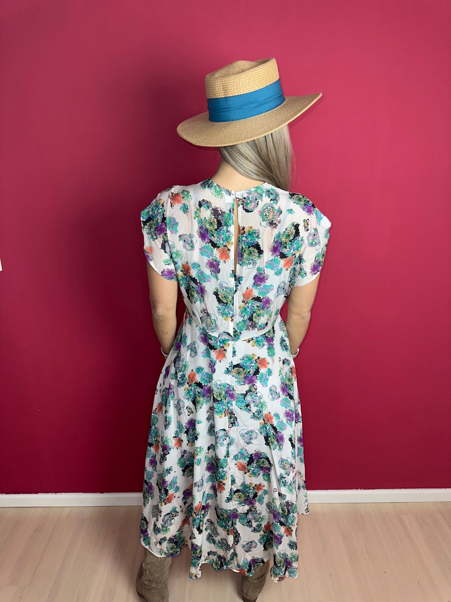 Jurk IRO Plauna print meerkleurig - Maat 36