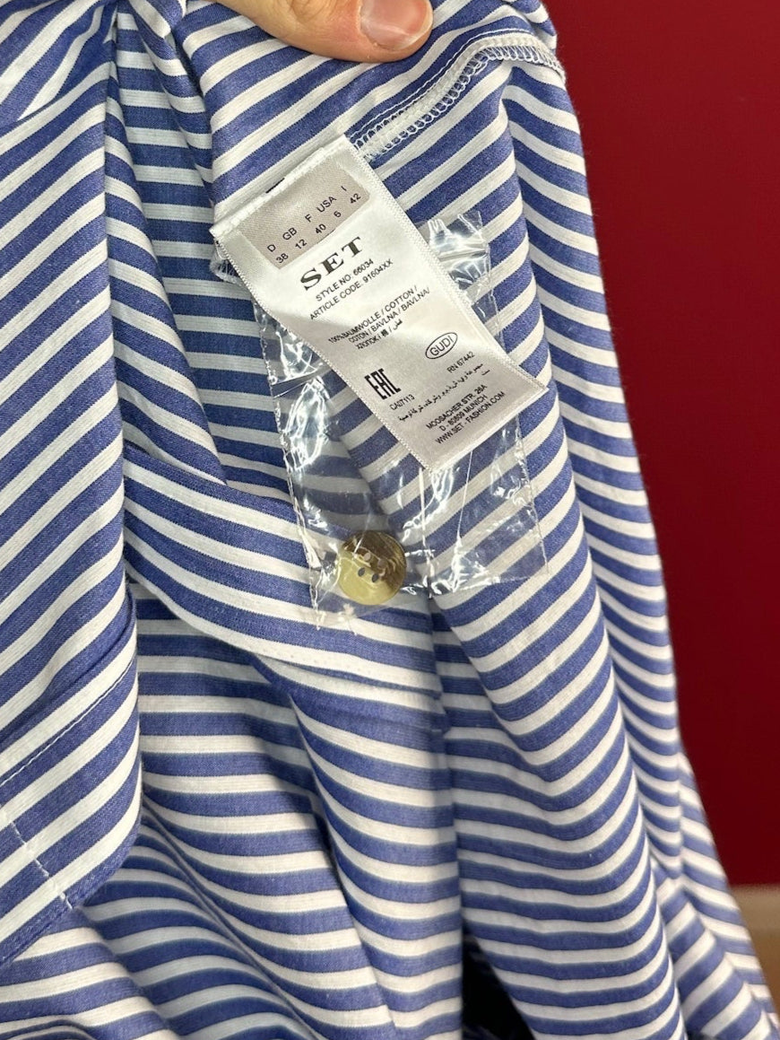 Jurk SET streep blauw&wit - Maat 38