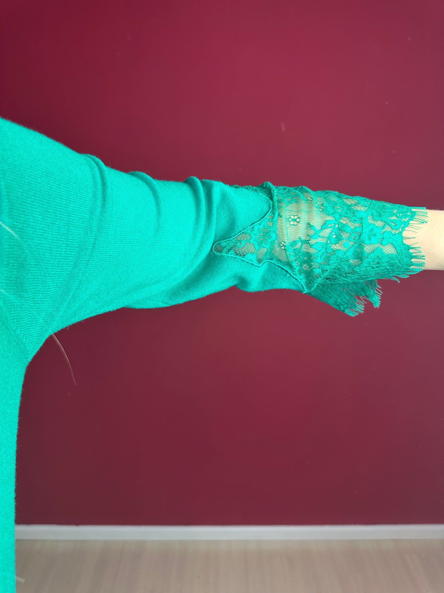 Jurk Twinset kant groen - Maat L