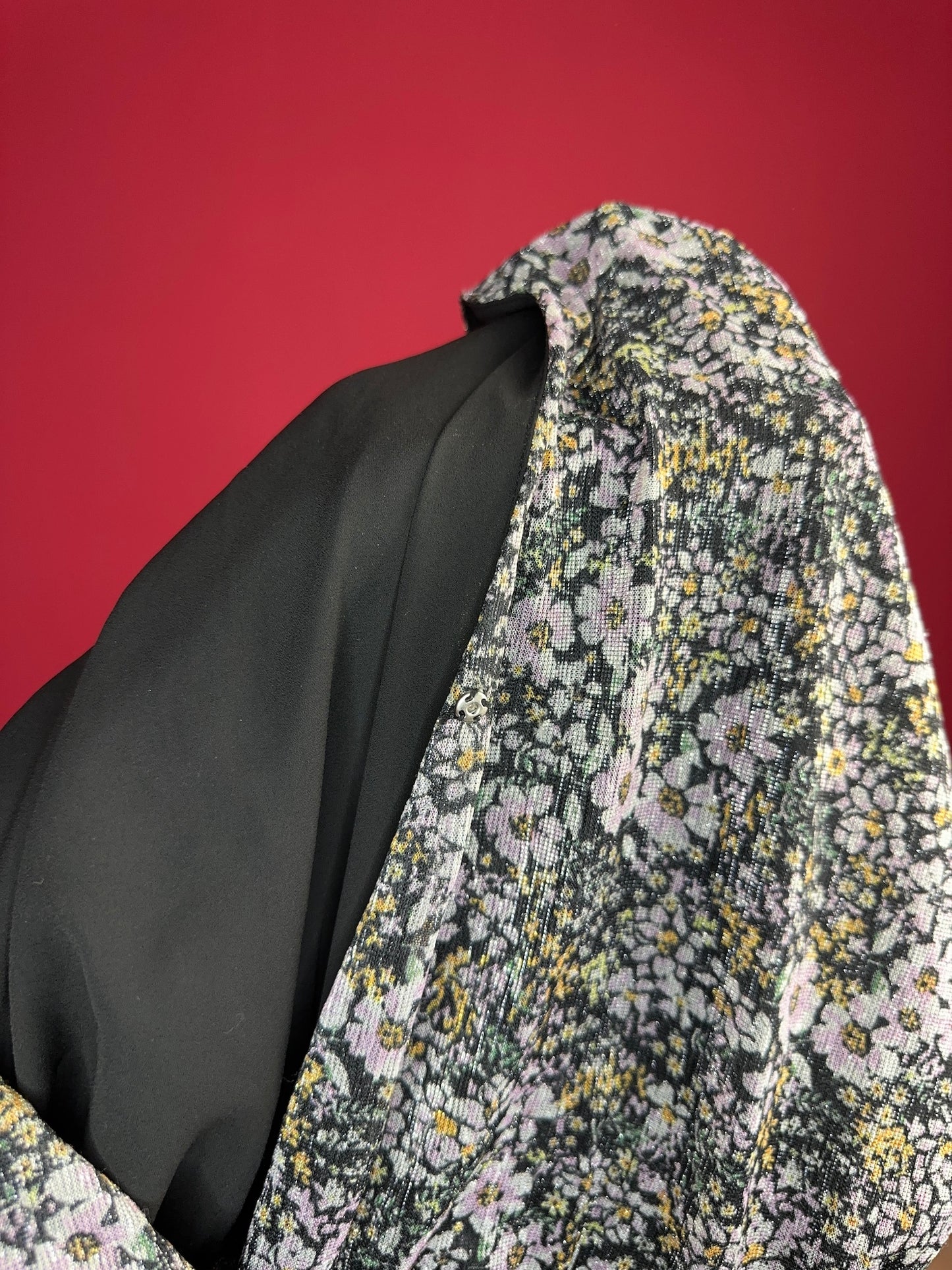 Jurk SET bloemenprint lila - Maat 42