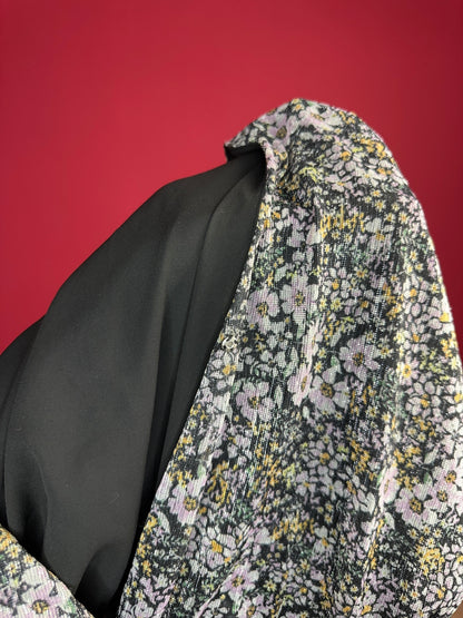 Jurk SET bloemenprint lila - Maat 42
