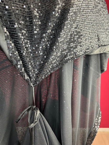 Jurk Second Female pailetten zwart - Maat XL