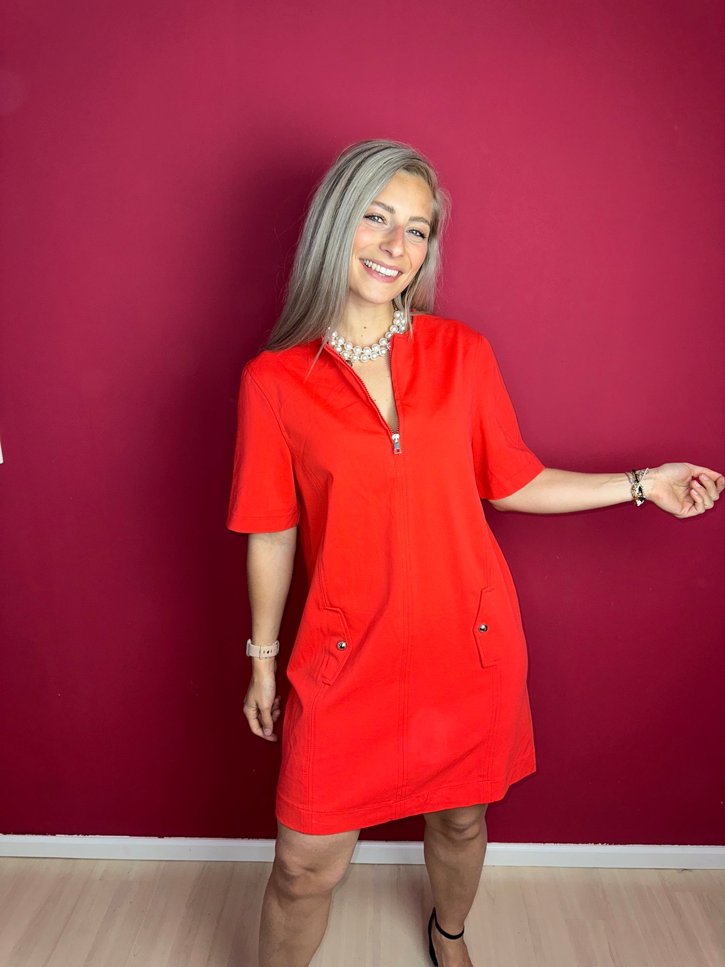 Jurk PINKO rood - Maat 40