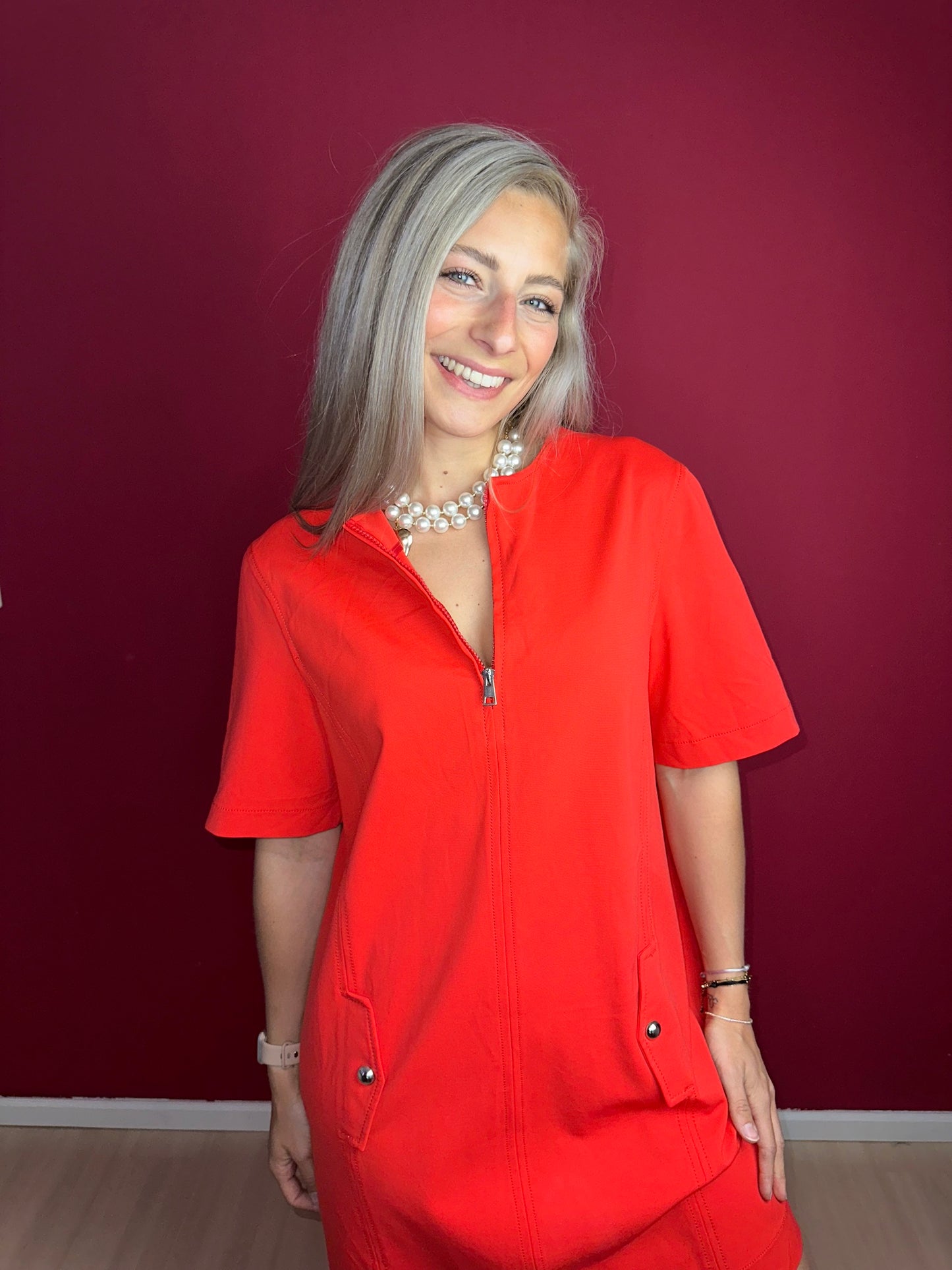 Jurk PINKO rood - Maat 40
