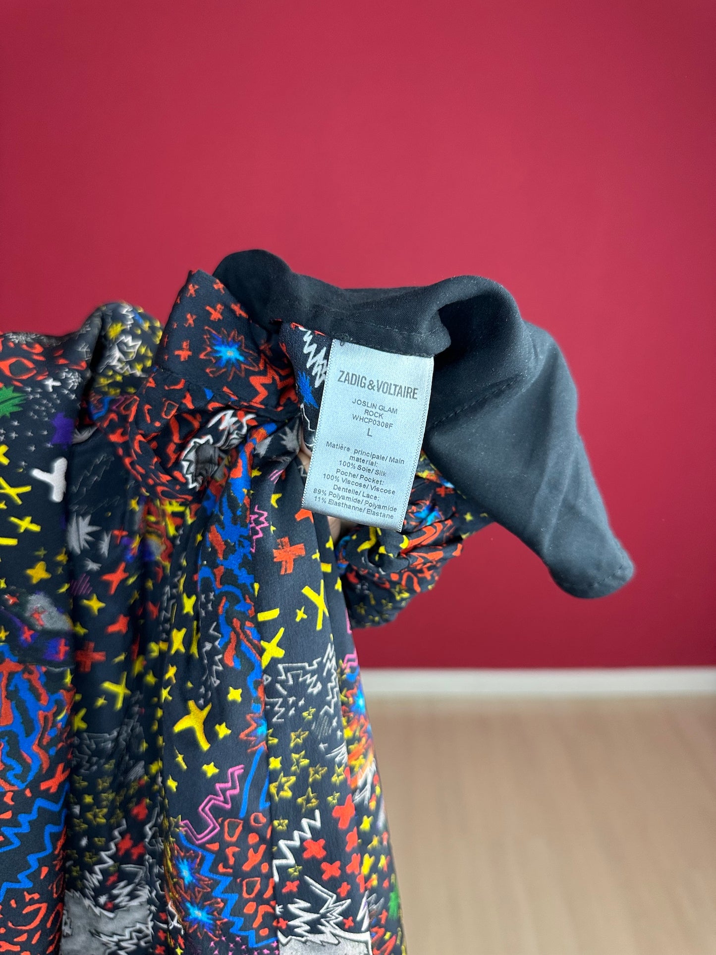 Rok Zadig & Voltaire print kant zwart - Maat 40