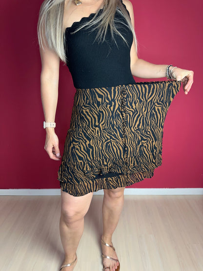 Rok SET zebra camel - Maat 38