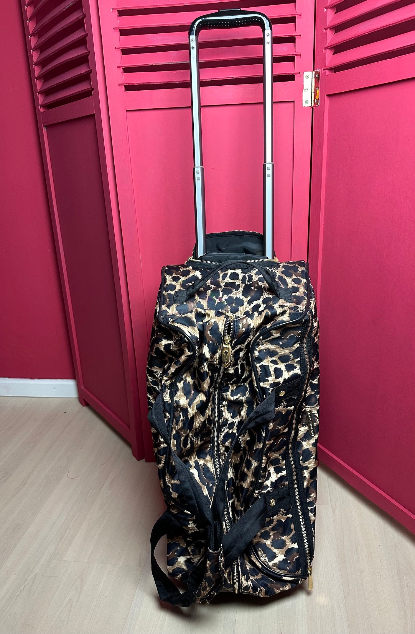 Reitas/koffer Victoria Secret panterprint