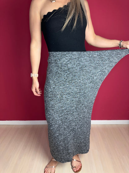 Rok Superdry maxi grijs - Maat 42