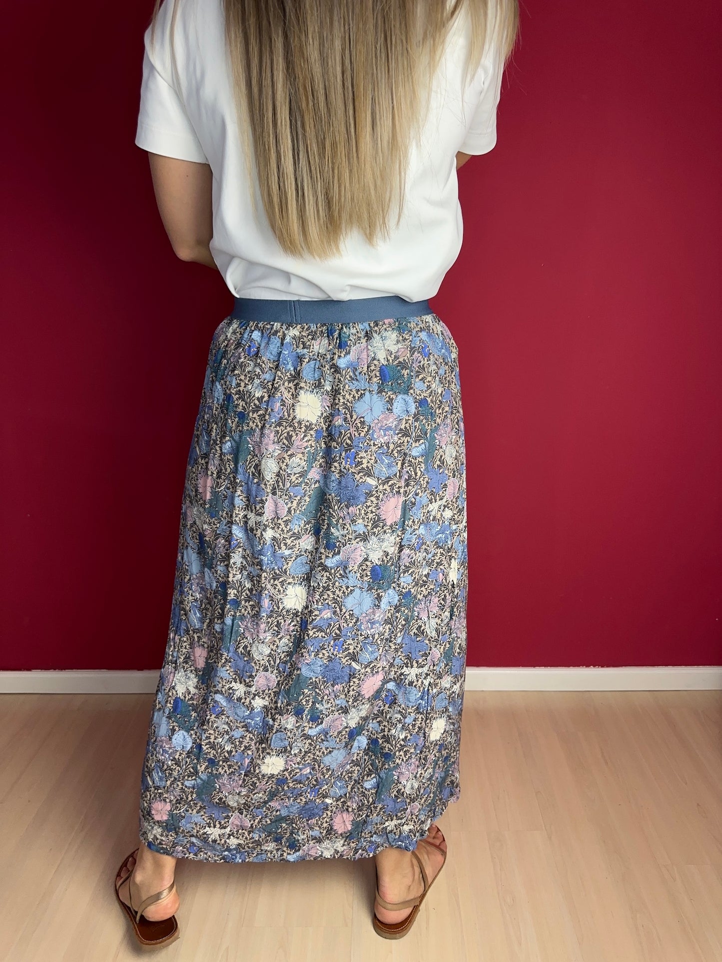 Rok Zadig&Voltaire print blauw - Maat XL
