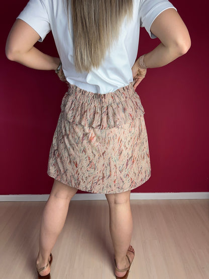 Rok IRO Joucas print beige glitters - Maat 42