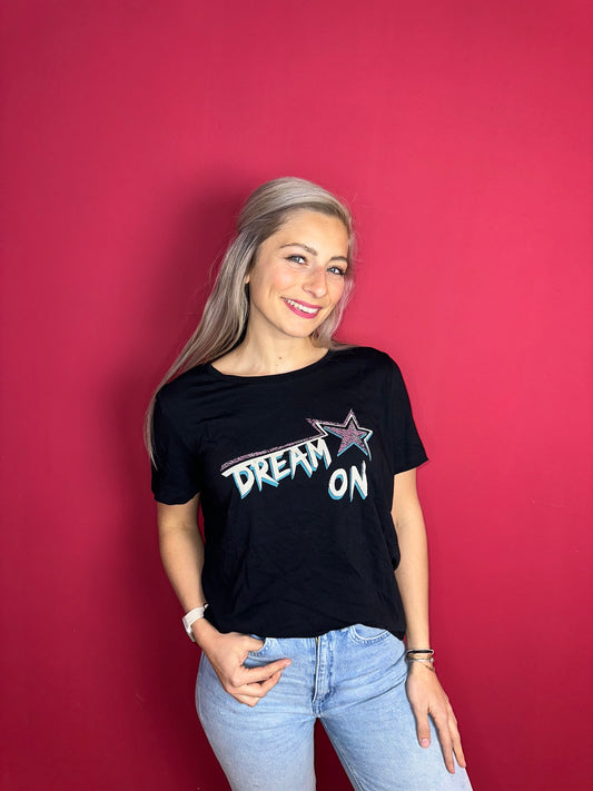 T-shirt SET zwart 'Dream on' - Maat 44