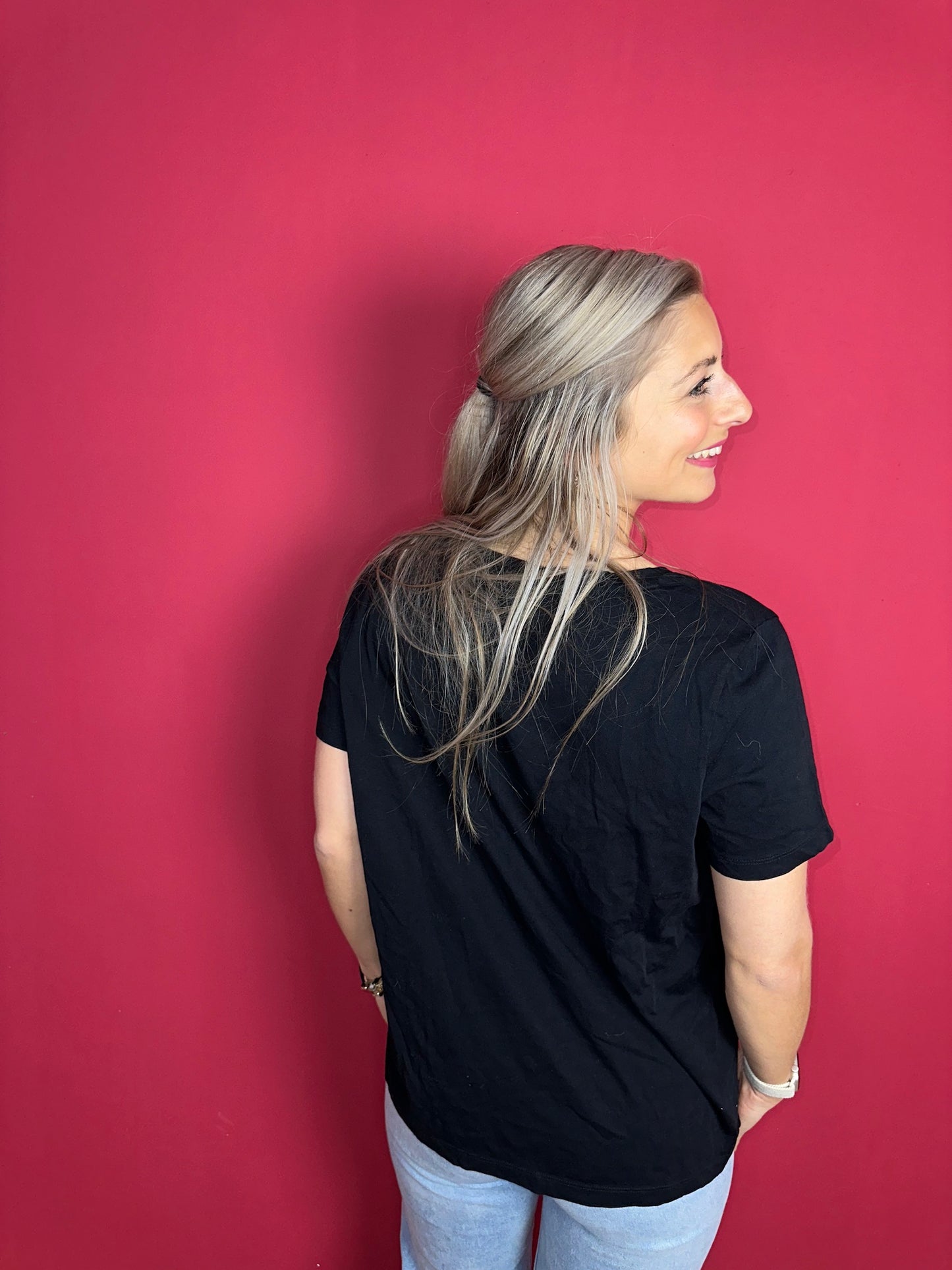 T-shirt SET zwart 'Dream on' - Maat 44