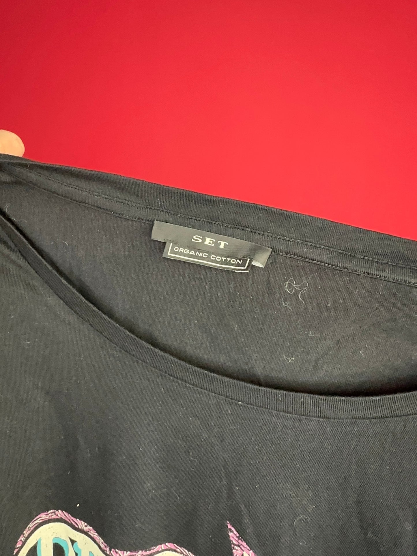 T-shirt SET zwart 'Dream on' - Maat 44