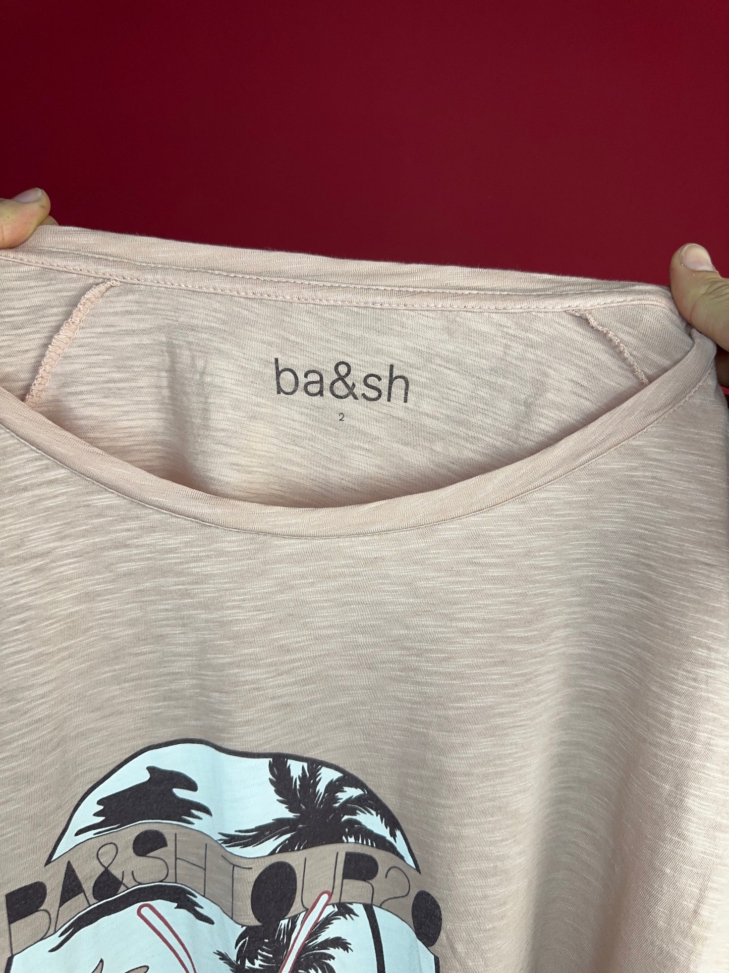 T-shirt ba&sh 'sensation' oudroze - Maat 2