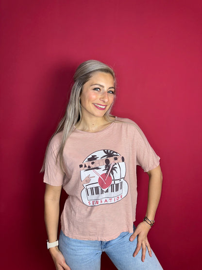 T-shirt ba&sh 'sensation' oudroze - Maat 2