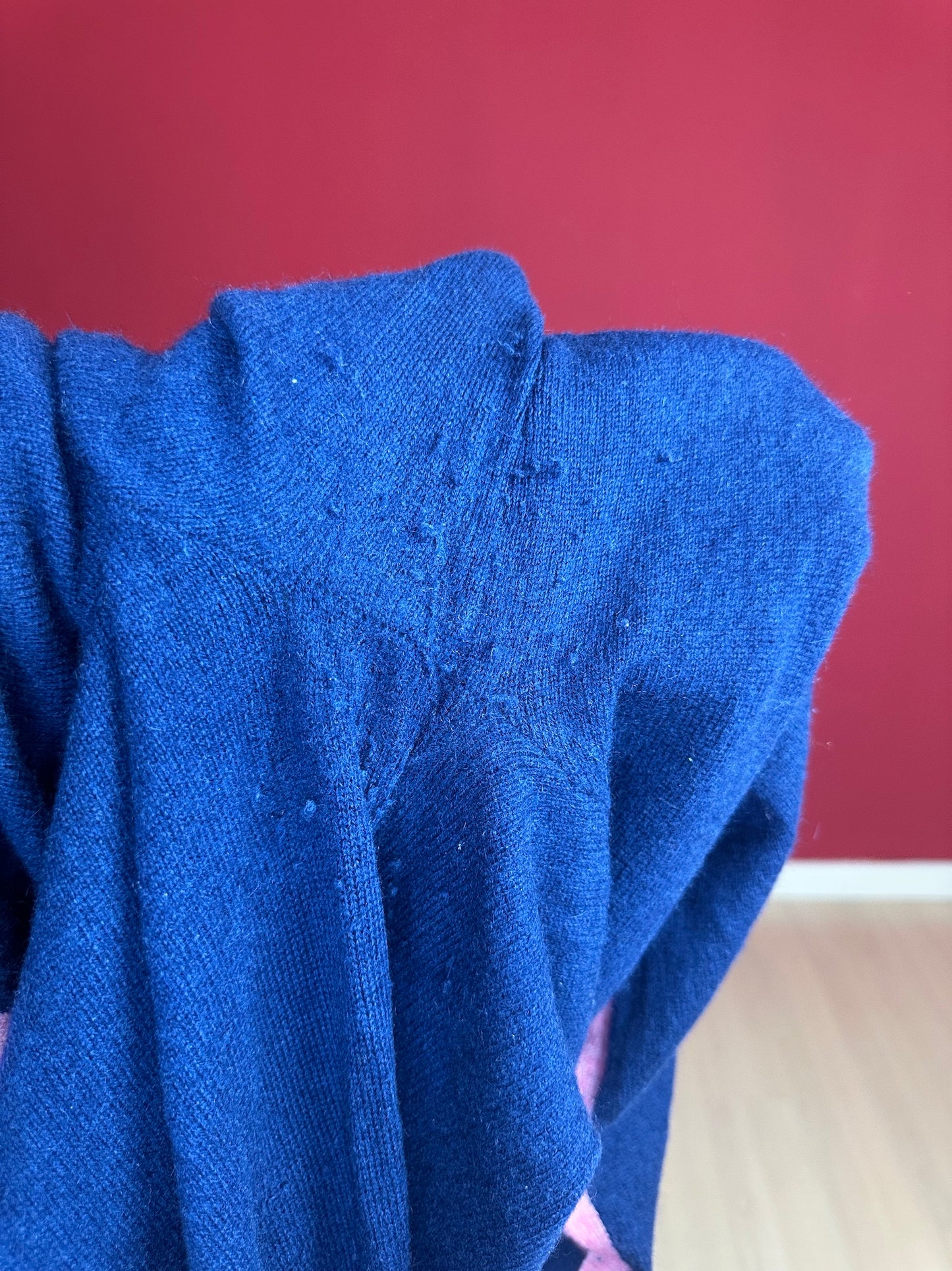 Broek Absolut Cashmere donkerblauw/lichtroze - Maat L