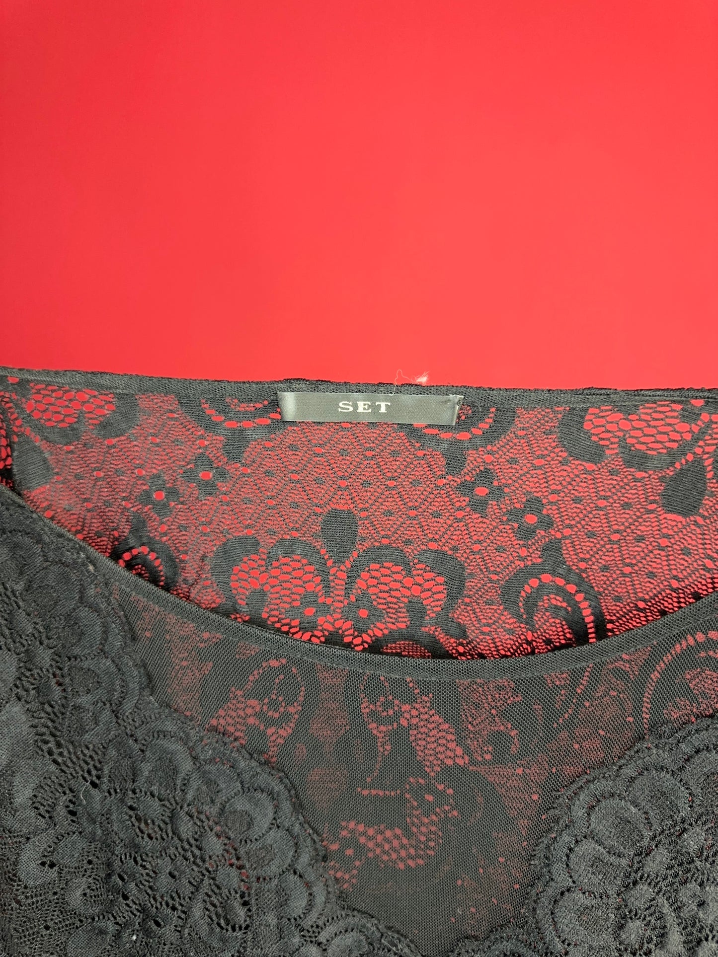 Top SET kant zwart - Maat 42