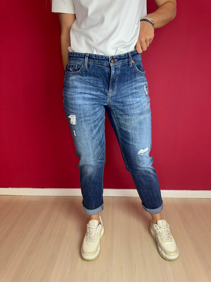 Jeans Cambio studs roségoud - Maat 44