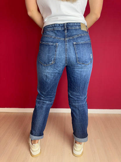 Jeans Cambio studs roségoud - Maat 44