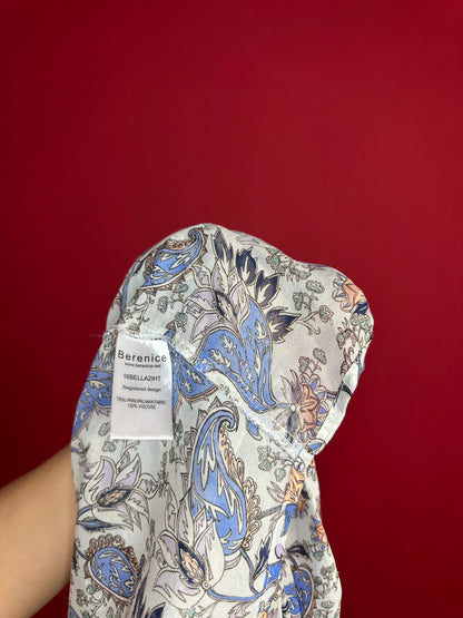 Blouse Berenice paris print blauw - Maat 38