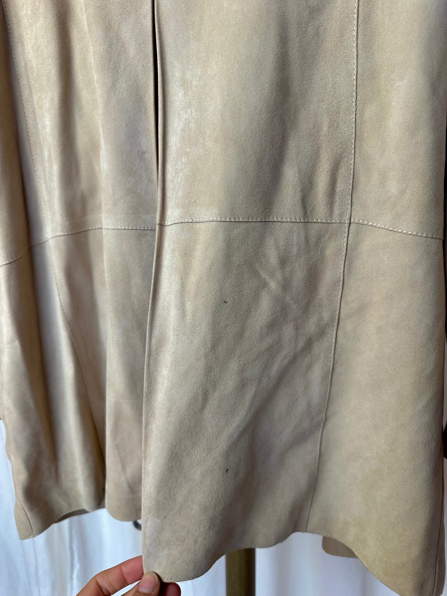 Jack Fabiana Filippi suede driekwart mouw beige - maat 36 (S)