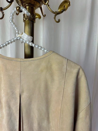 Jack Fabiana Filippi suede driekwart mouw beige - maat 36 (S)