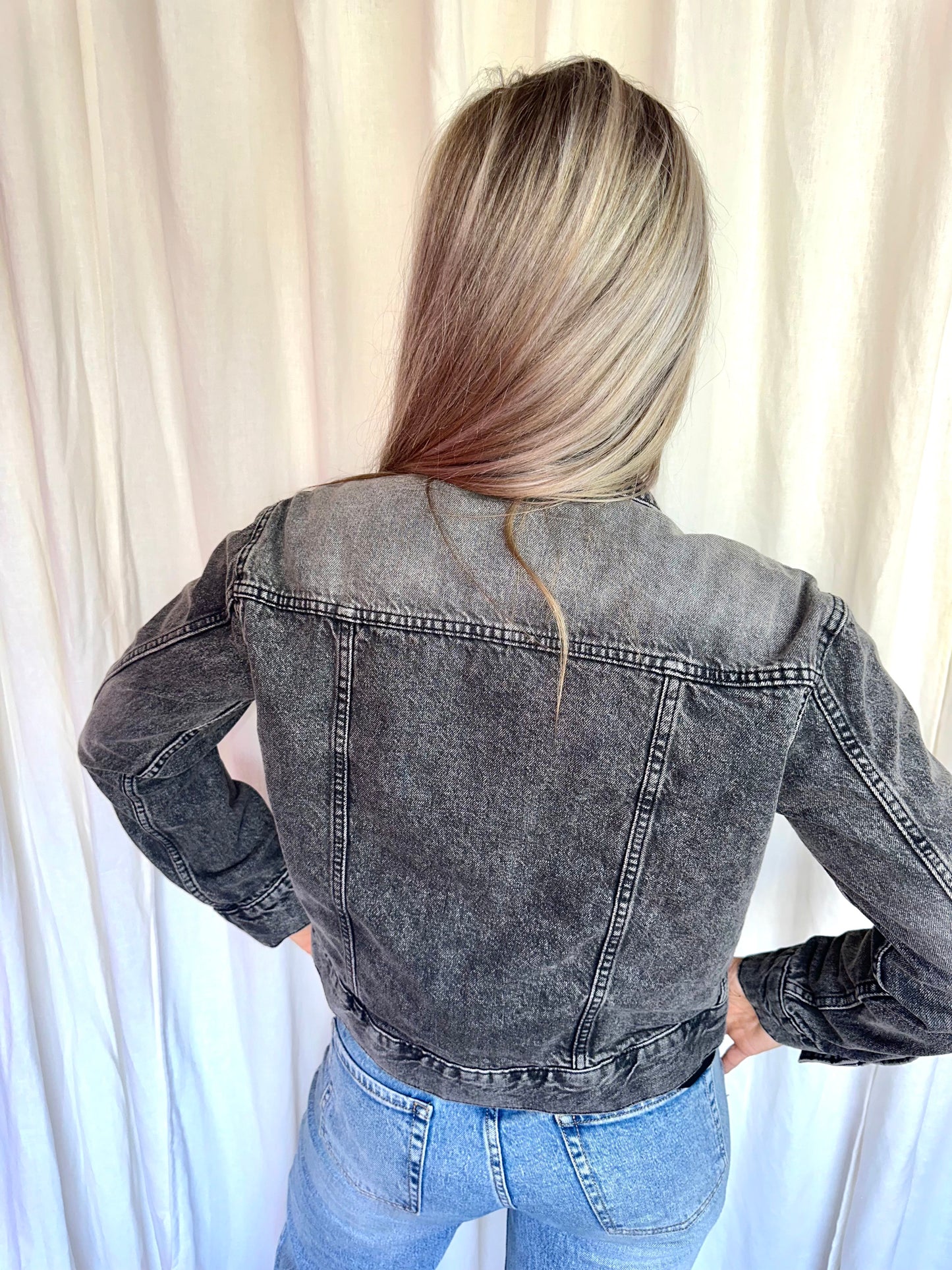 Jack H&M denim grijs maat XS