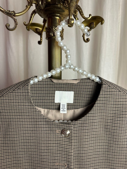 Jack H&M ruit bruin,beige gouden knopen maat XS