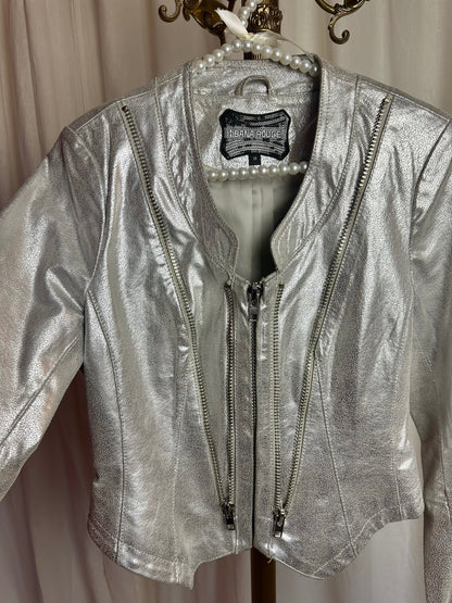Jack Ibana Rouge leer zilver maat 38
