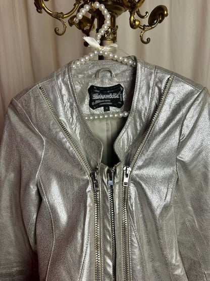 Jack Ibana Rouge leer zilver maat 38