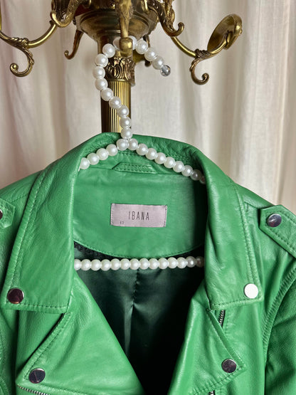 Jack Ibana biker leer groen - maat 40 (L)