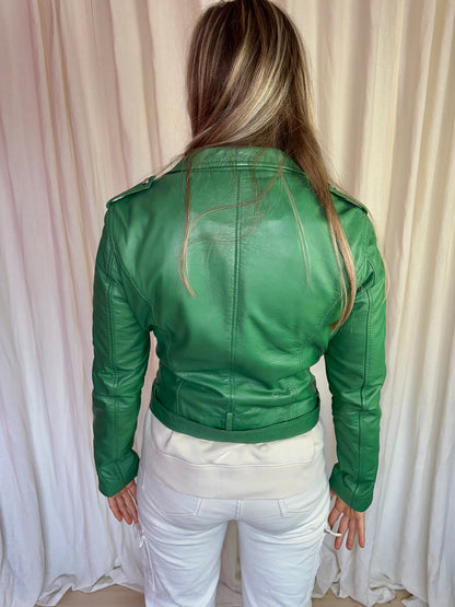 Jack Ibana biker leer groen - maat 40 (L)