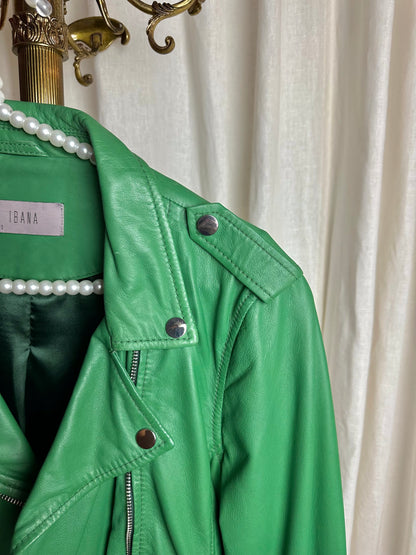 Jack Ibana biker leer groen - maat 40 (L)