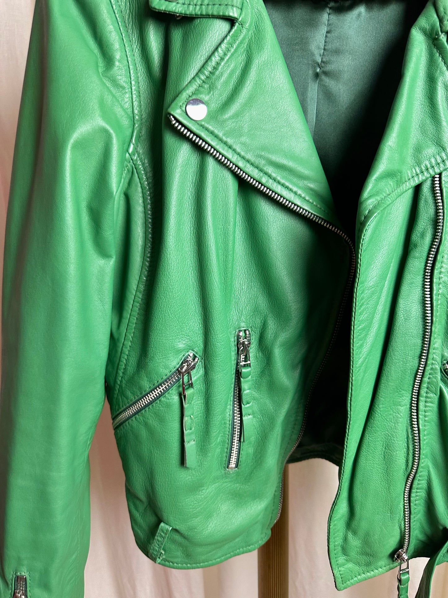 Jack Ibana biker leer groen - maat 40 (L)