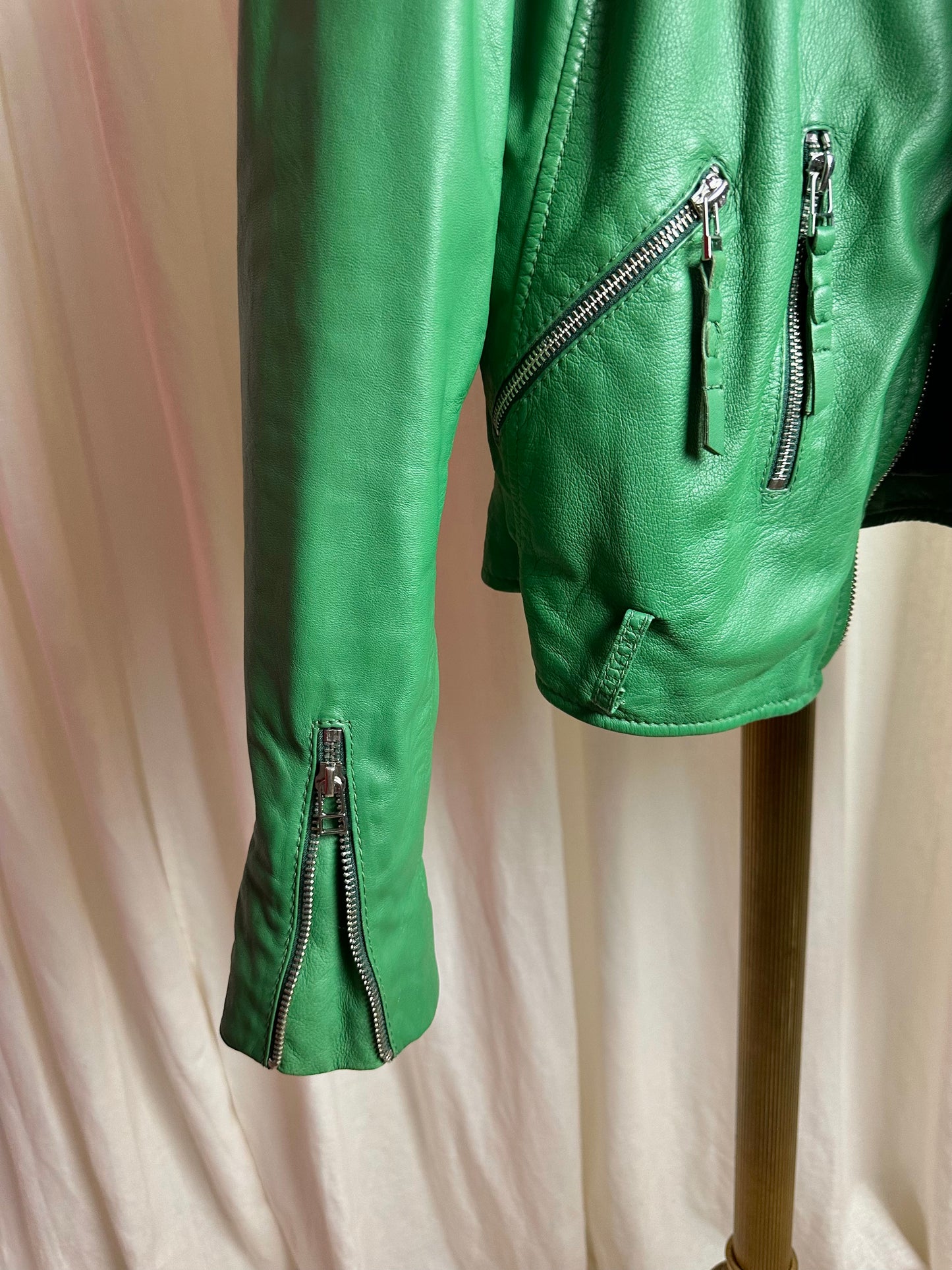 Jack Ibana biker leer groen - maat 40 (L)