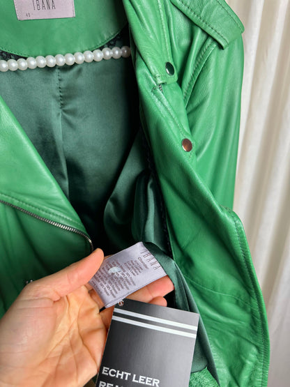 Jack Ibana biker leer groen - maat 40 (L)