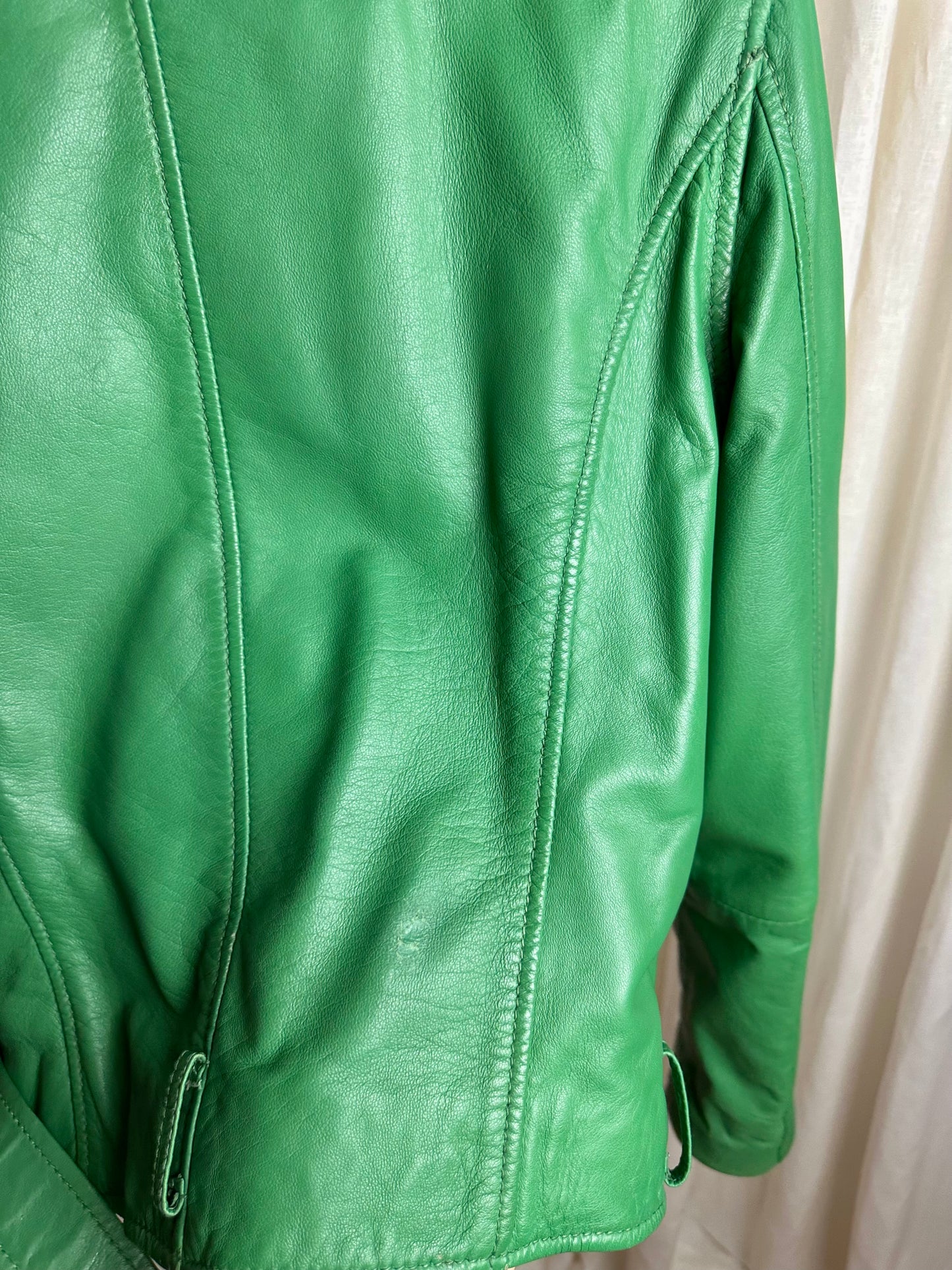 Jack Ibana biker leer groen - maat 40 (L)